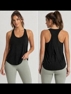 🖤 Marika Black Racerback Athletic Tank Top Women’s XL Workout Yoga Gym